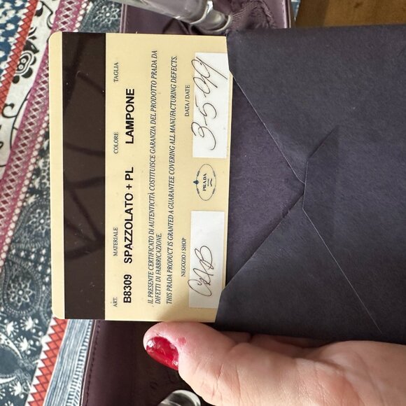 Prada Light Purple Patent Leather Clear Handle Handbag, with Auth card, Vintage - Picture 10 of 16